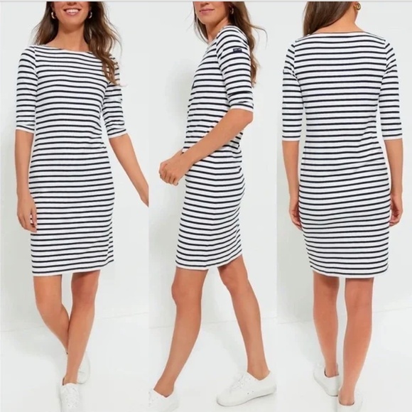 Saint James Propriano Dress Size 8 Striped France Anti UV Protection - Picture 1 of 9